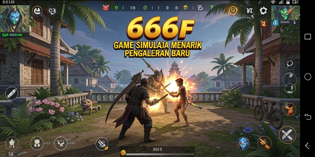 Screenshot gameplay dari 666F yang menunjukkan simulasi yang menarik.