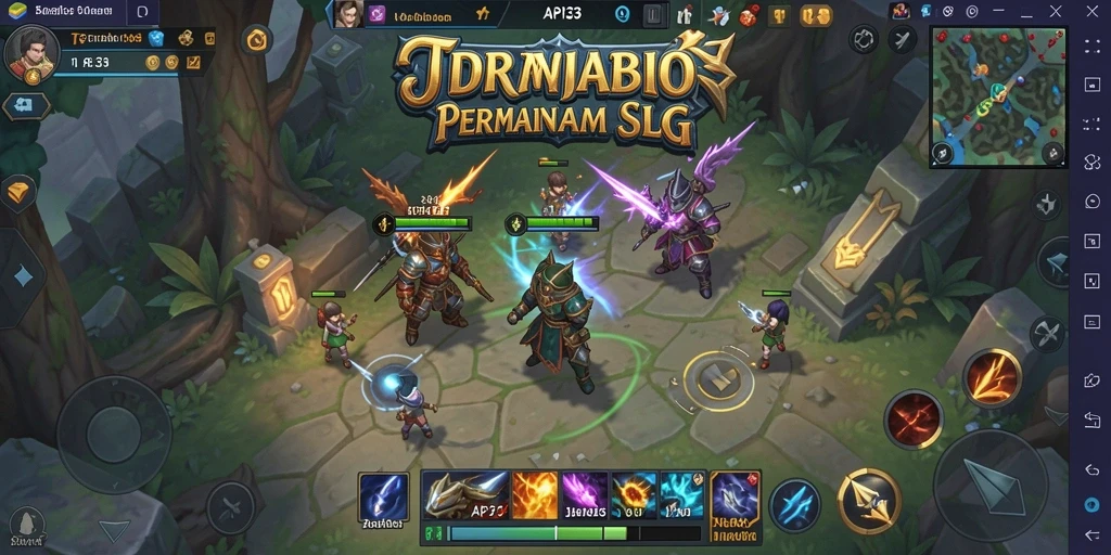 Tampilan seru dari gameplay API33 yang menampilkan strategi dan pertarungan.