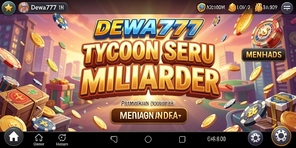 Gameplay DEWA777 yang menampilkan aktivitas bisnis yang seru.