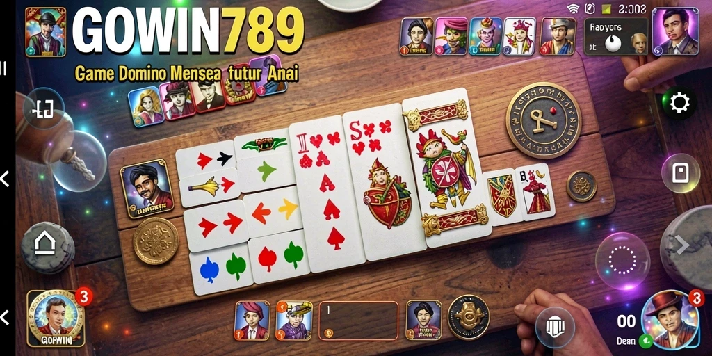 Tampilan menarik dari gameplay Domino di GOWIN789.