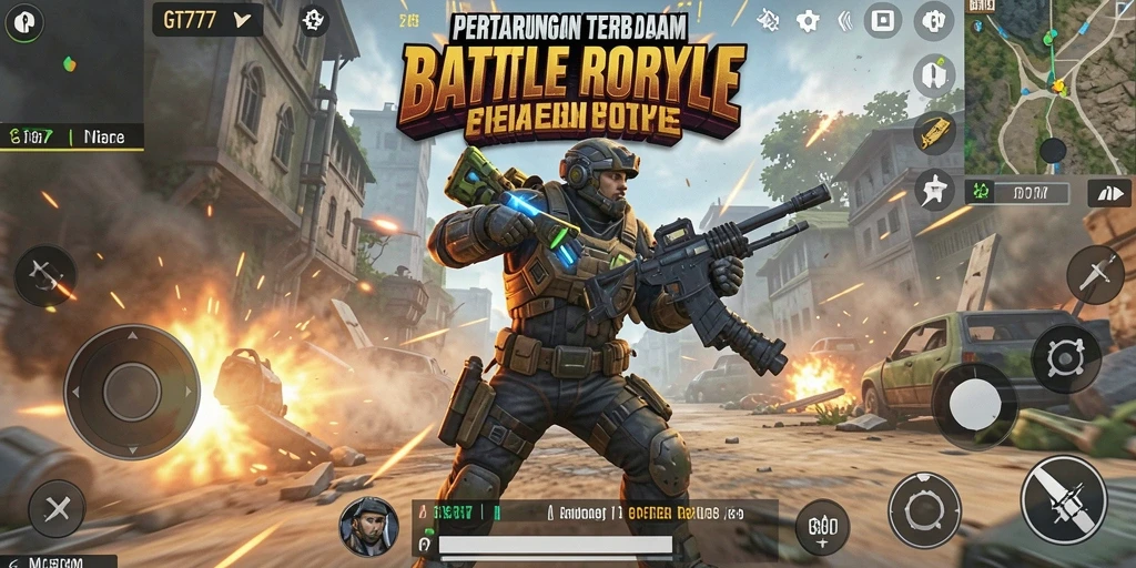 Tampilan aksi seru di GT777 dalam mode Battle Royale.
