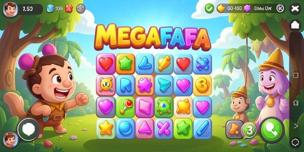Tangkapan layar menampilkan gameplay Match-3 yang seru dan menarik.