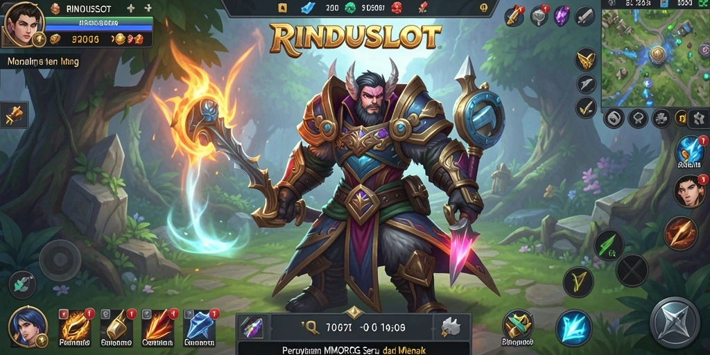 Screenshot RINDUSLOT menampilkan aksi seru dalam permainan MMORPG.
