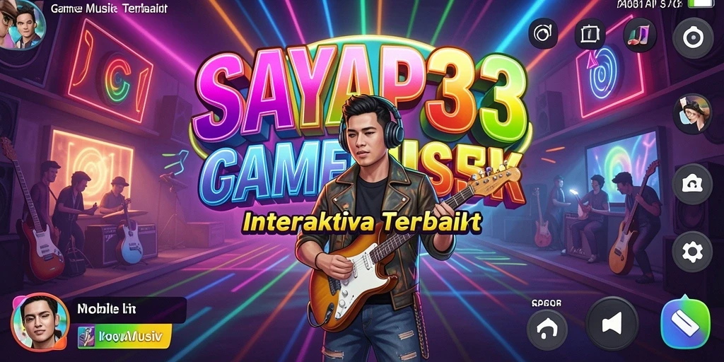 Screenshot menunjukkan pemain menikmati gameplay musik interaktif.
