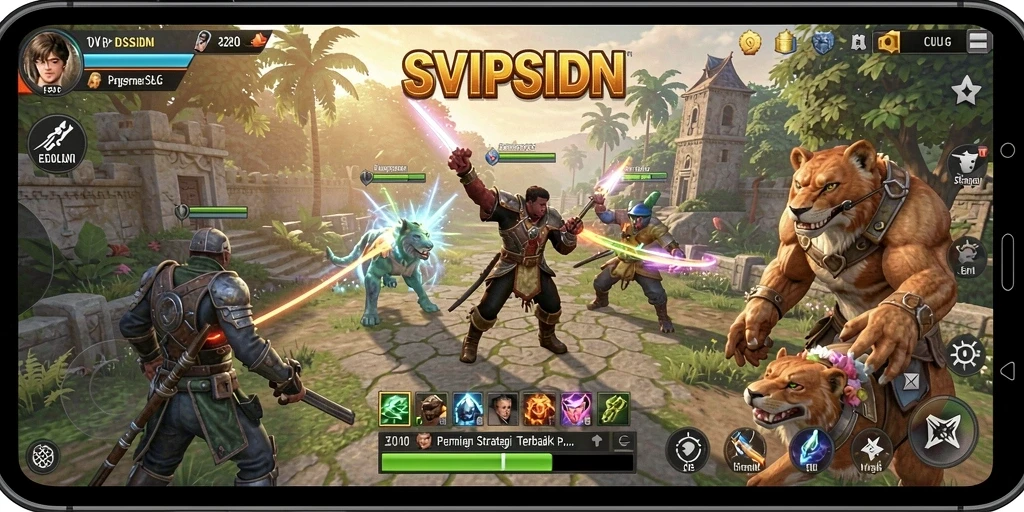 Tampilan gameplay SVIPSIDN yang penuh strategi dan aksi.