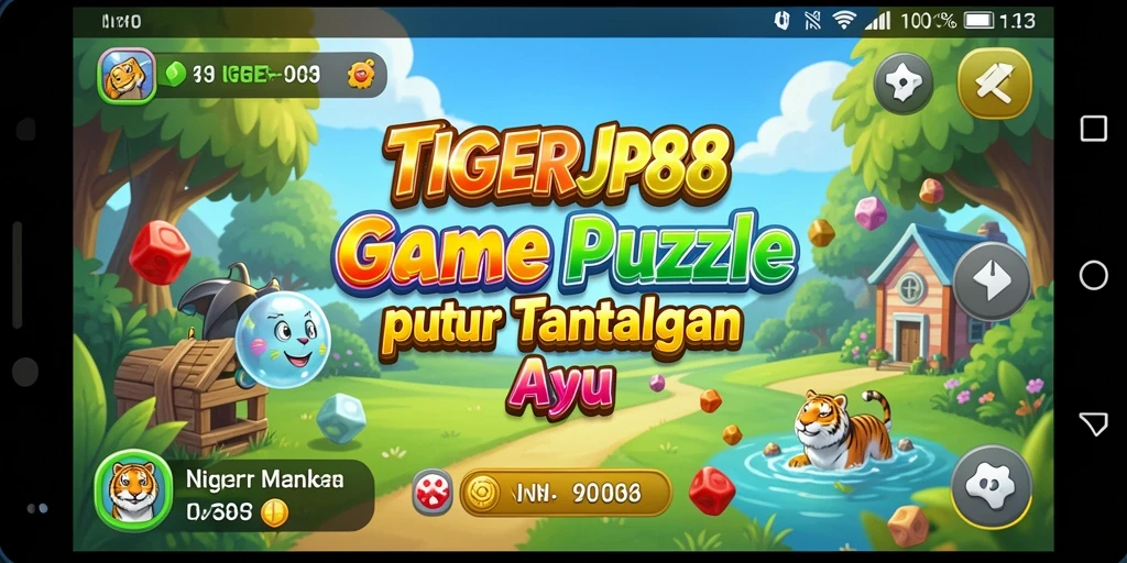 Tampilan gameplay seru dari game Puzzle TIGERJP88.
